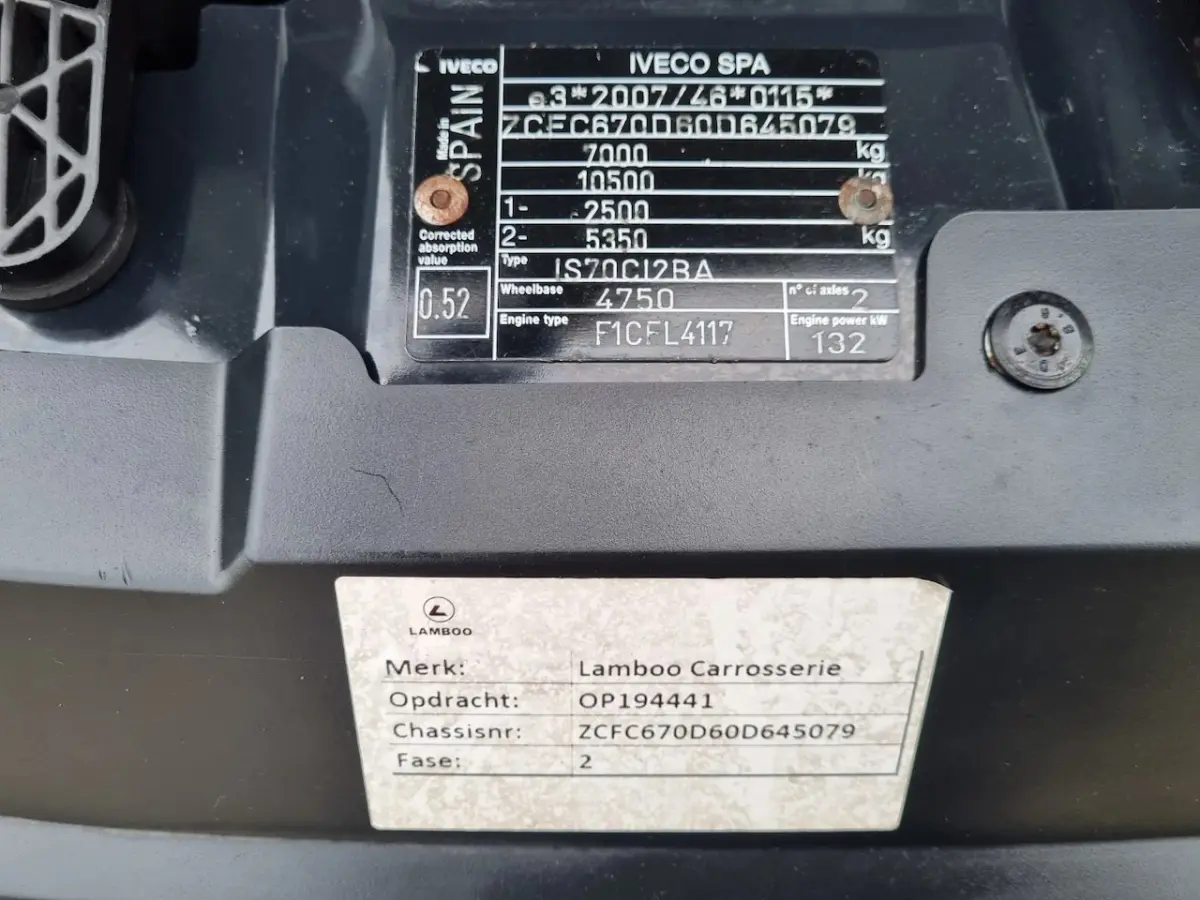 70C18 Koffer 7 TON LBW 1000 Kg Euro 6