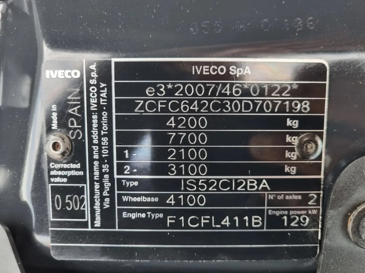 40C18 3.0D Koffer GVW 3500kg LBW 750KG Euro 6