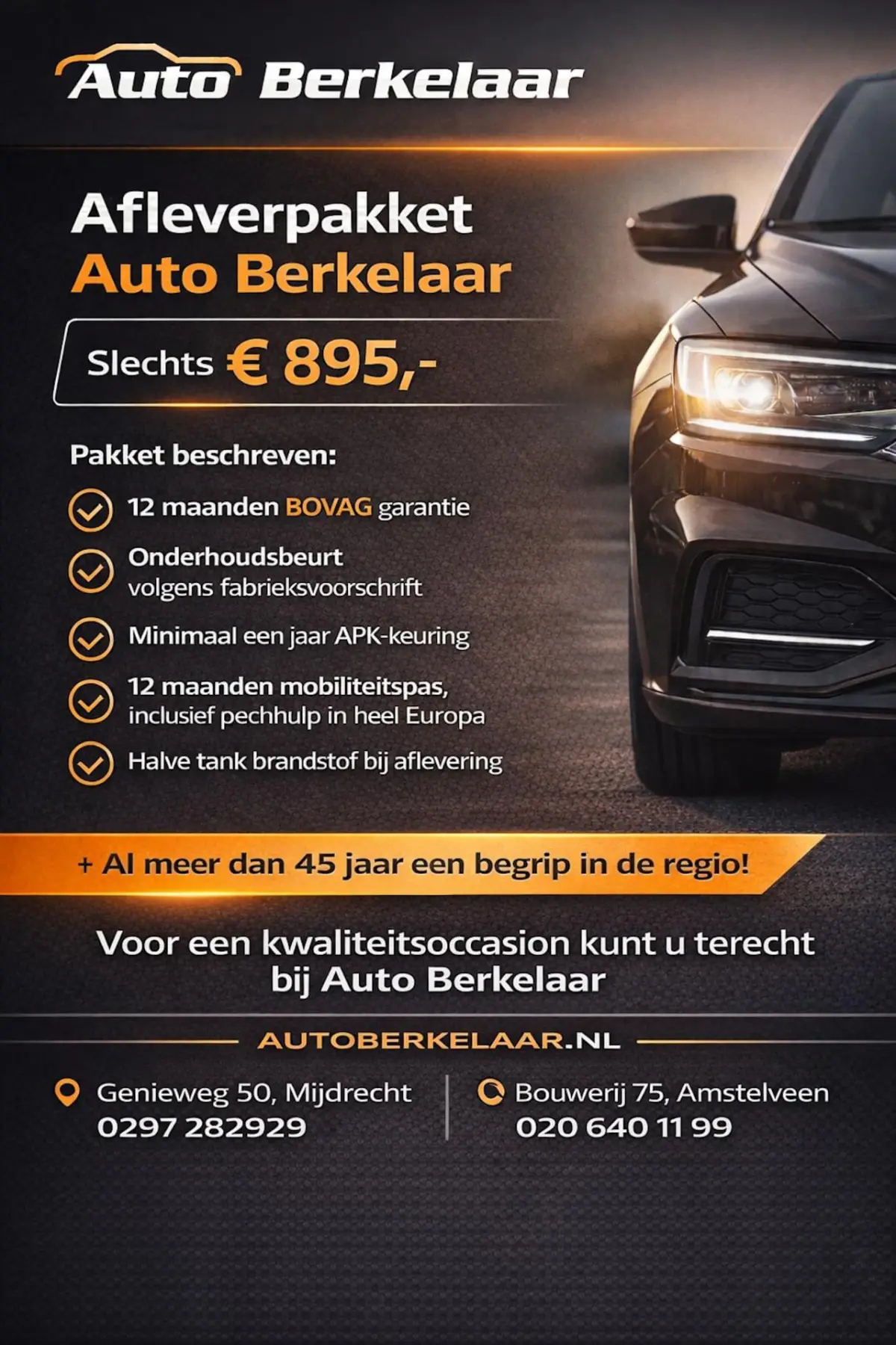 Comfort | WK Deal rijklaar â¬ 21.499, - | Oranje boven |